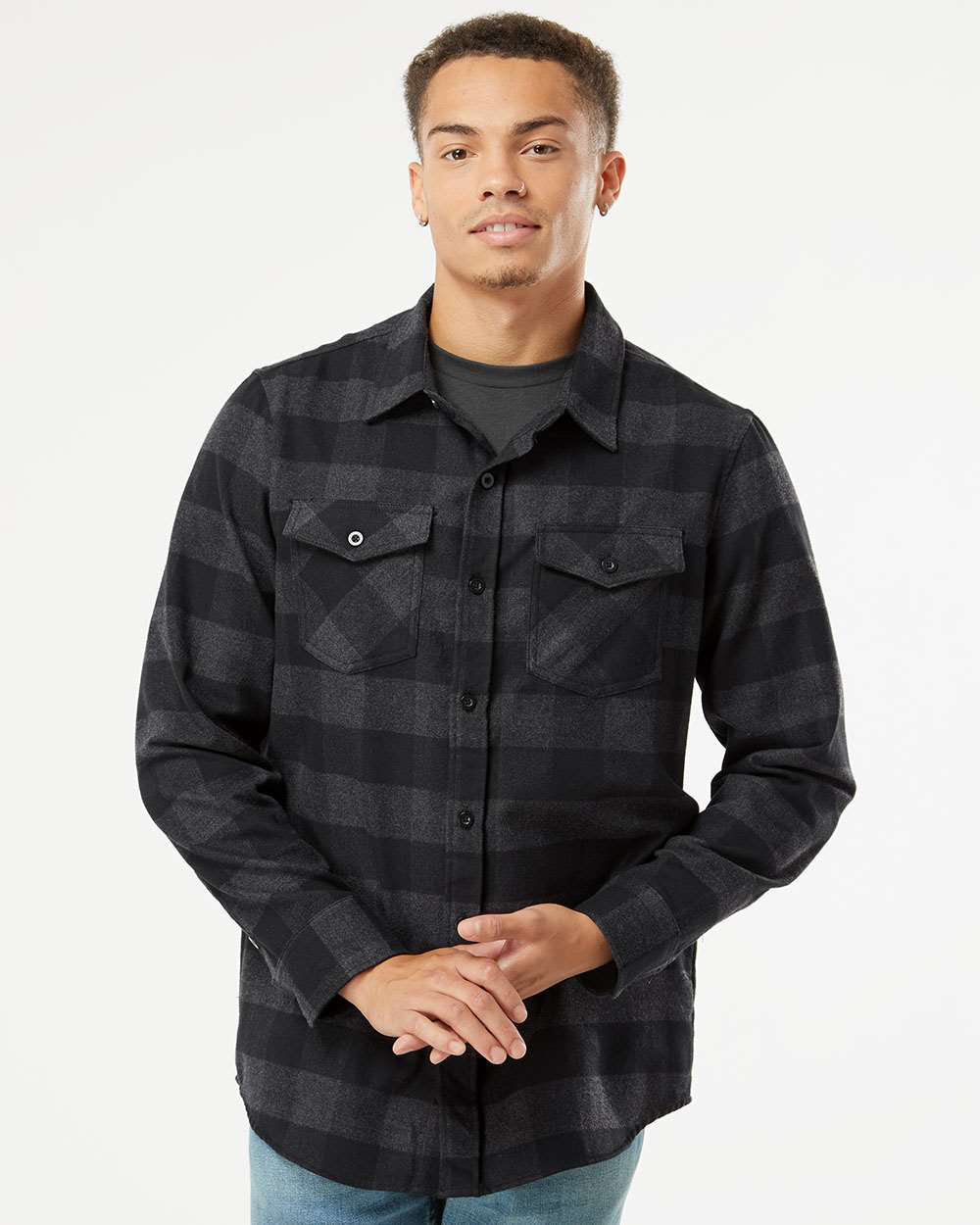 Grey Heather / Black Flannel