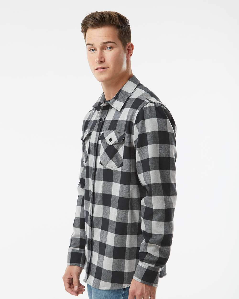 Grey Heather / Black Flannel